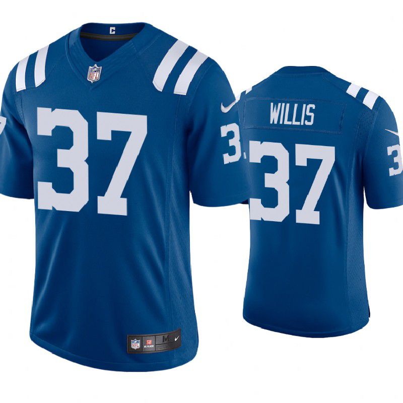 Men Indianapolis Colts #37 Khari Willis Nike Royal Limited NFL Jersey